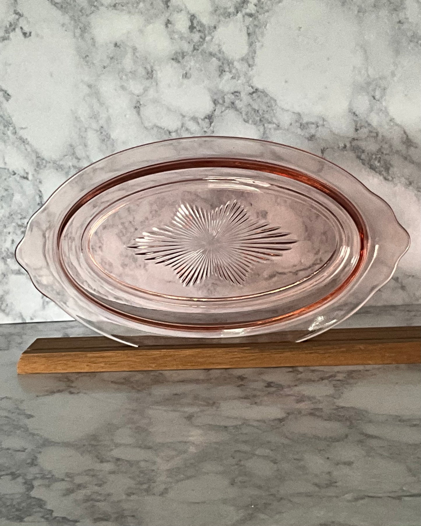 Macbeth Evans Petalware Pink Oval Platter