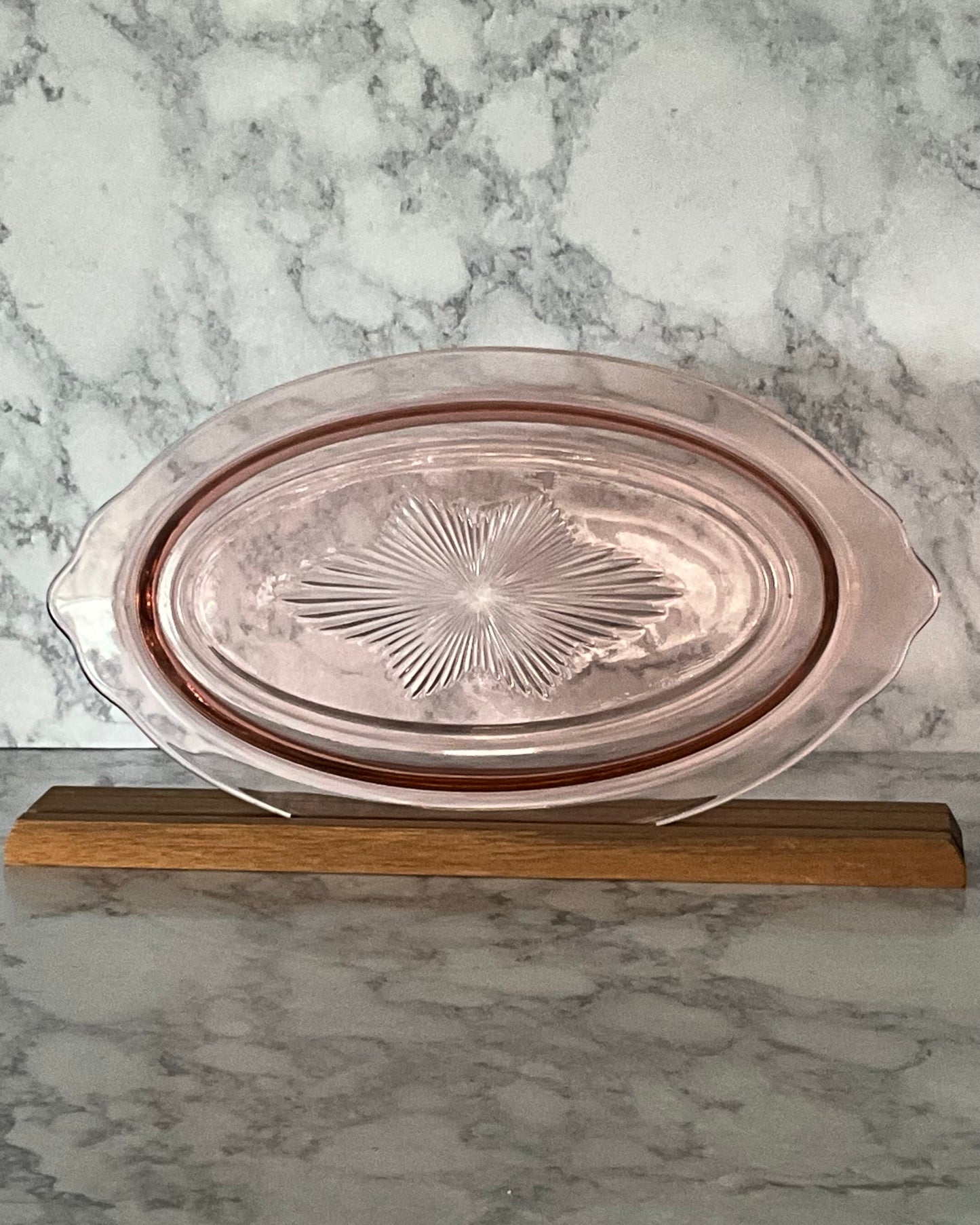 Macbeth Evans Petalware Pink Oval Platter