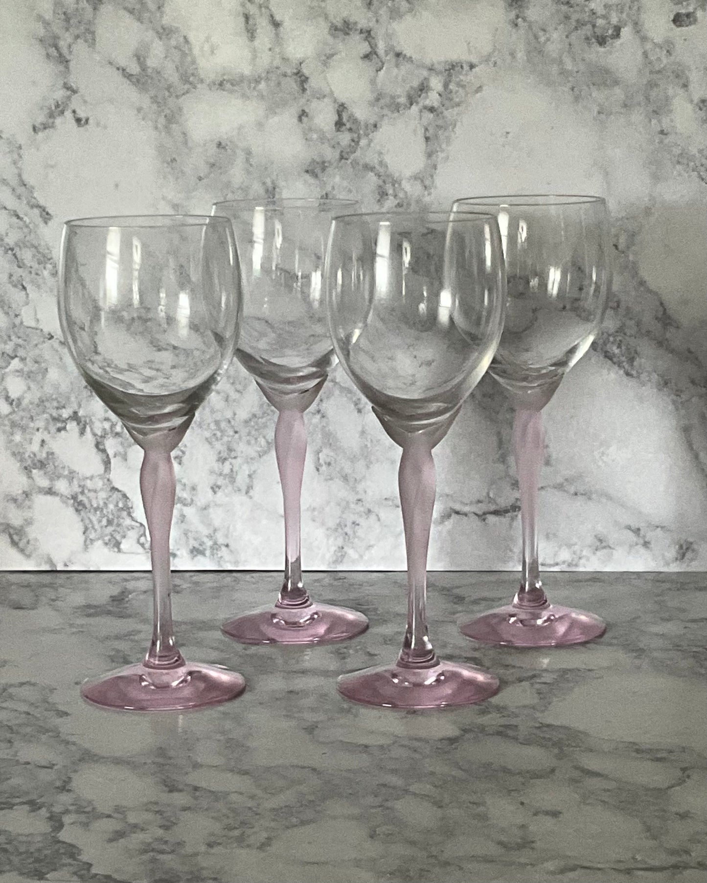 Lenox Spring Mist Pink Wine Glasses (4)
