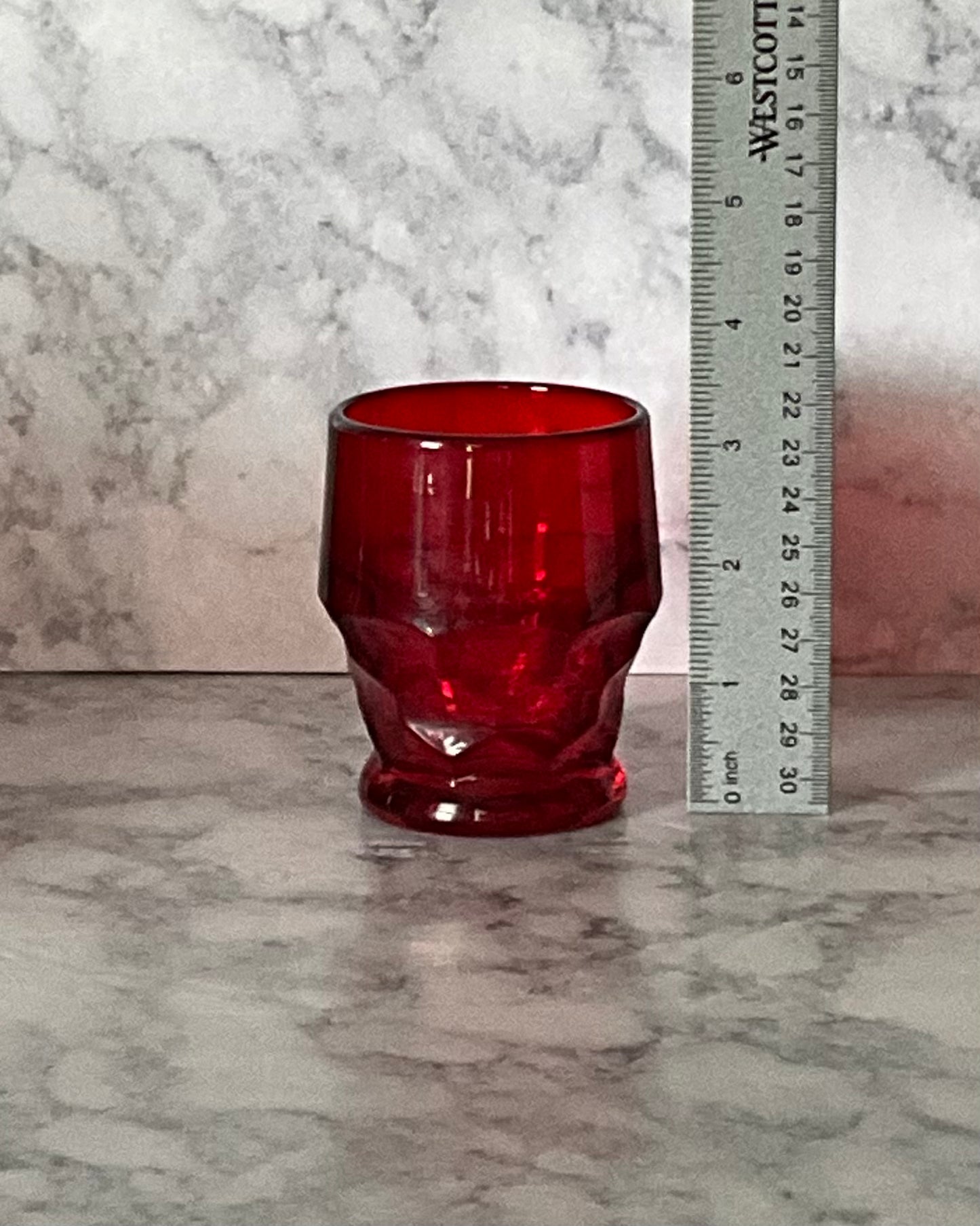 Viking Glass Georgian Ruby Red Flat Juice Glass (6)