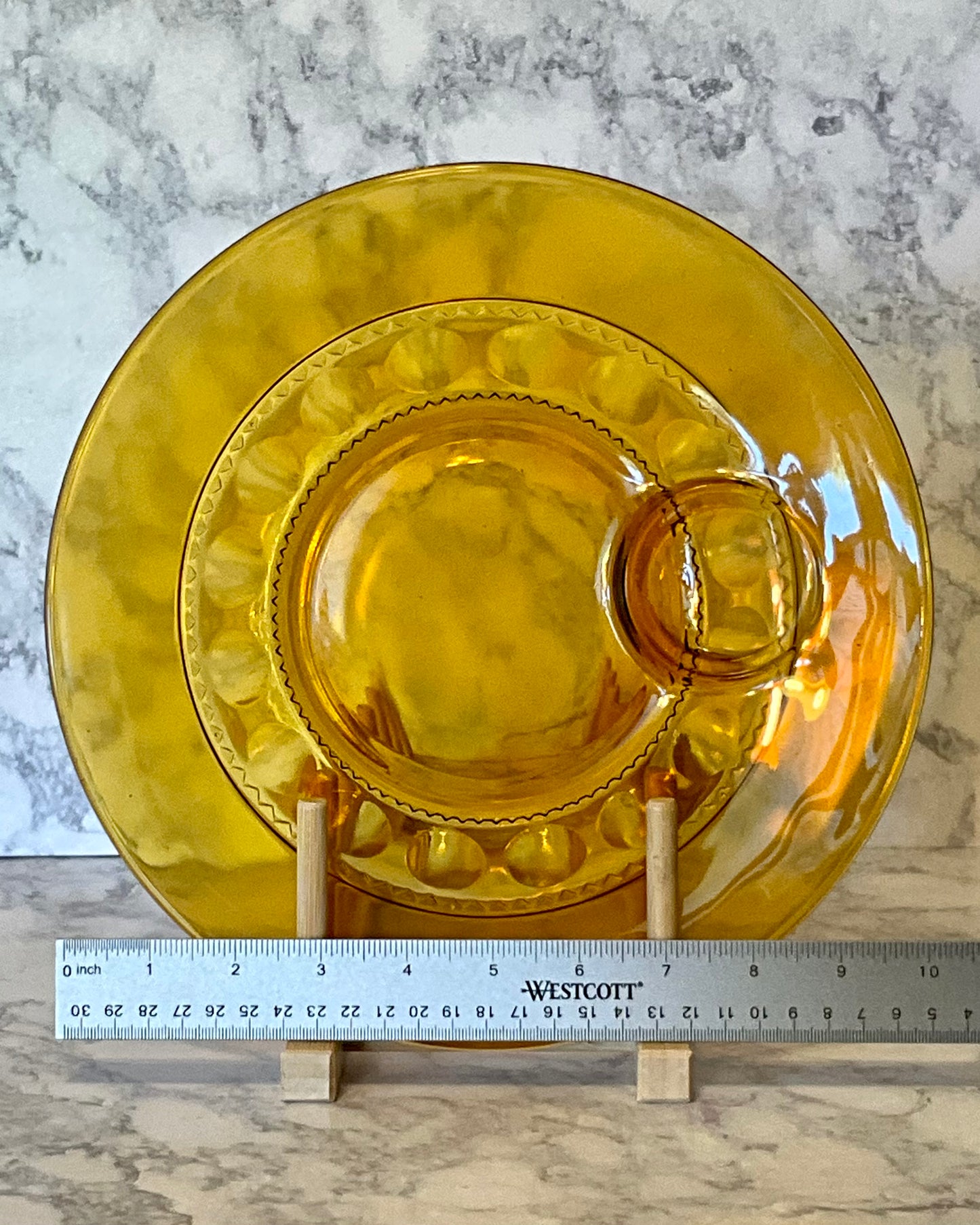 Colony Crown Amber Snack Plate (Set of 4)