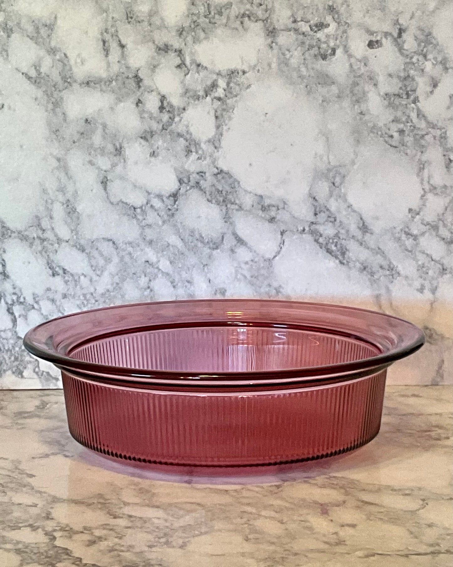 Pyrex Vision Cranberry Ribbed Pot with Lid